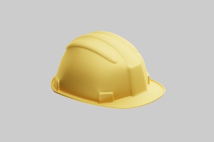 Preview: Yellow safety hard hat