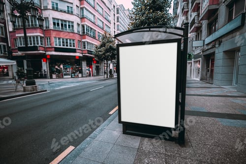Preview: Urban bus stop ad mockup