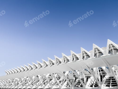Preview: Architectural ensembles of the City of Arts and Sciences of Valencia, Spain. Modern architecture.