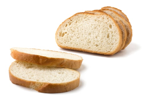 Preview: Slices of bread isolated on white background
