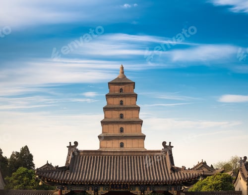 Preview: giant wild goose pagoda in sian