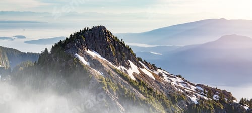 Preview: Canadian Mountain Aerial Landscape Nature Background Panorama