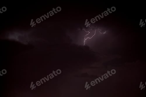 Preview: Lightning in the night dramatic sky