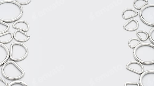 Preview: Chrome-plated metal frames for handbags straps