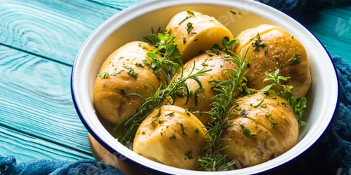 Preview: Raw potatoes to cook with herbs