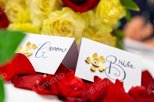 Preview: Place cards Wedding Bride and Groom