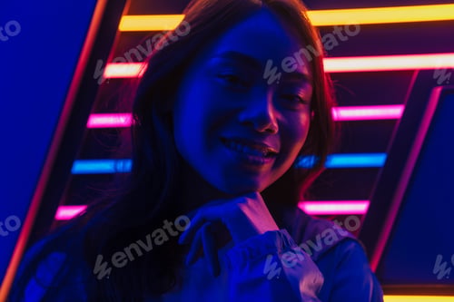 Preview: Beautiful young asian woman with long dark hair