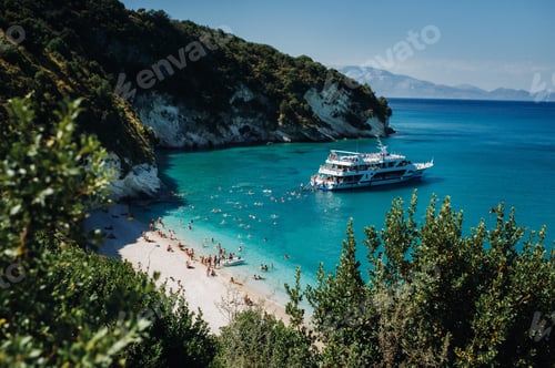 Preview: View of the beautiful Xigia beach. beach on the island of Zakynthos. Greece