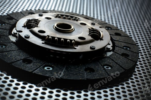 Preview: Car clutch on a metal surface
