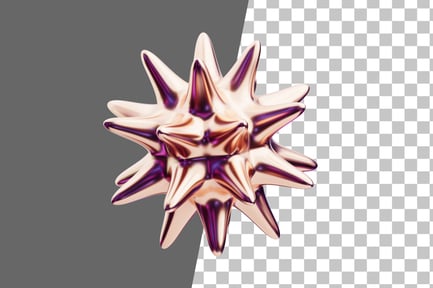 Preview: Chromatic Abstract Copper Beam Cluster 3D Icon