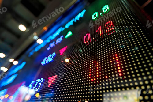 Preview: stock market price display abstract