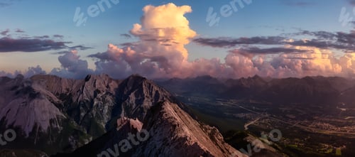 Preview: Panoramic View of Canadian Rocky Mountain Landscape