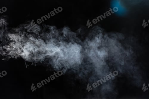 Preview: Smoke swirling in the air creates an ethereal atmosphere in a dark setting