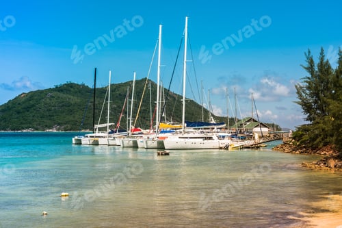 Preview: Yachts Marina at Praslin island Seychelles