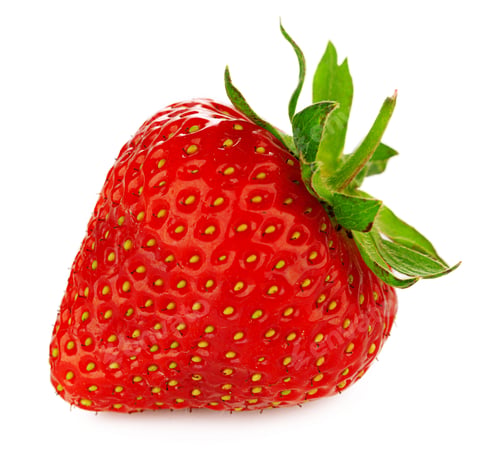 Preview: Red berry strawberry isolated on white background.