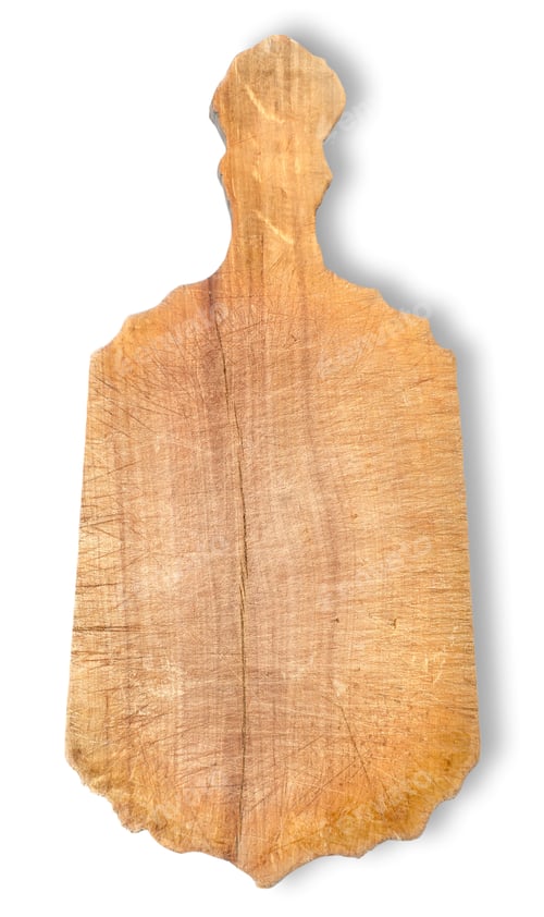 Preview: Rustic Wooden Cutting Board with Handle
