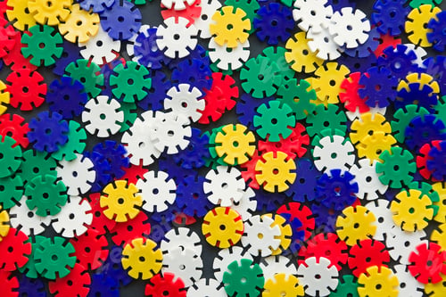 Preview: Colourful toy tokens