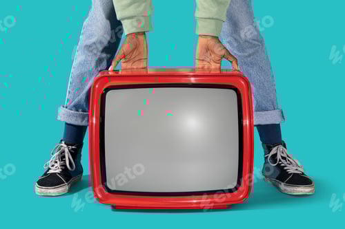 Preview: Red retro TV screen