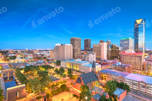 Preview: Oklahoma City, Oklahoma, USA at twilight