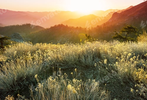 Preview: Mountains in sunset
