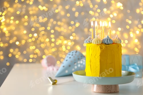 Preview: Concept of Happy Birthday, holiday Birthday cake