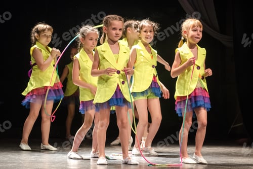Preview: staging on the stage of a children's theater with actors