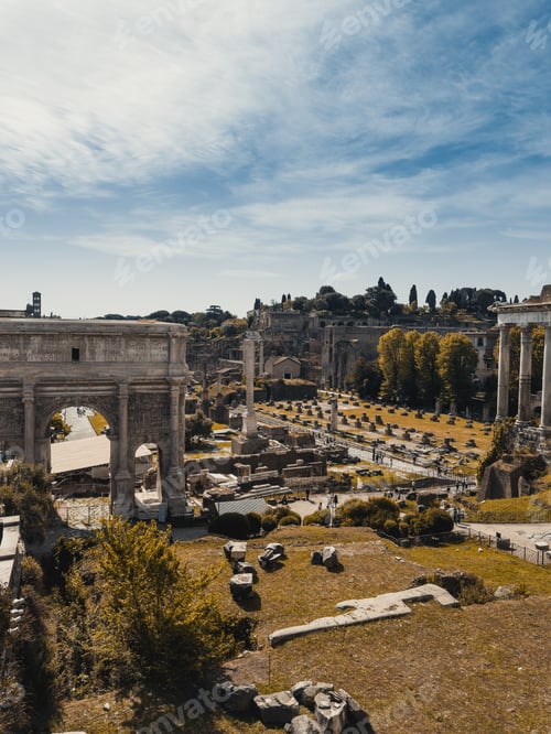 Preview: Ancient Forum In Rome During A Sunny Day