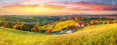 Preview: Breathtaking vineyards landscape in South Styria near Gamlitz.
