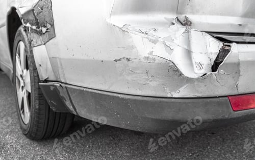 Preview: Damaged car after a car accident