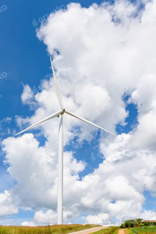 Preview: Windmill on sky background