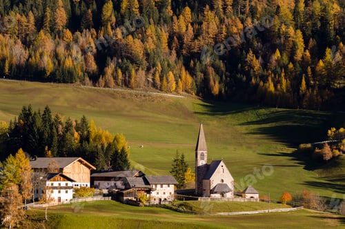 Preview: Village of Santa Maddalena, Funes Valley, Dolomites, Alto Adige, Italy, Europe