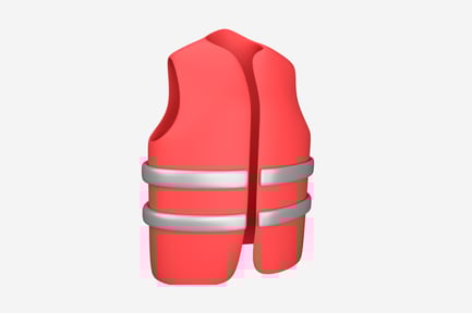 Preview: Safety Vest Playful 3D Illustration