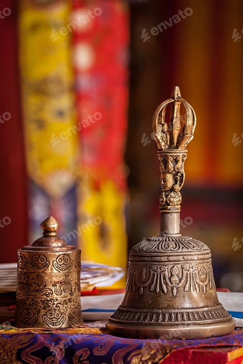Preview: Religious bell in Buddhist monastery