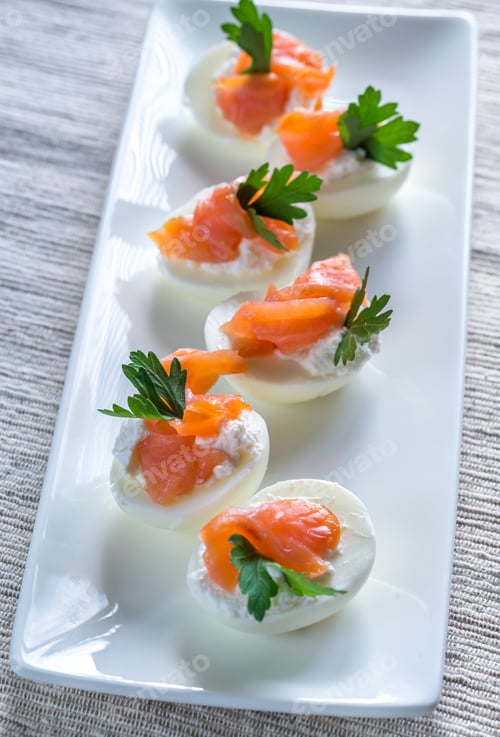 Preview: Salmon cream cheese deviled eggs