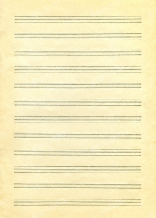 Preview: Vintage blank paper sheet for musical notes