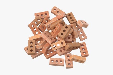Preview: Stack of Perforated Red Bricks