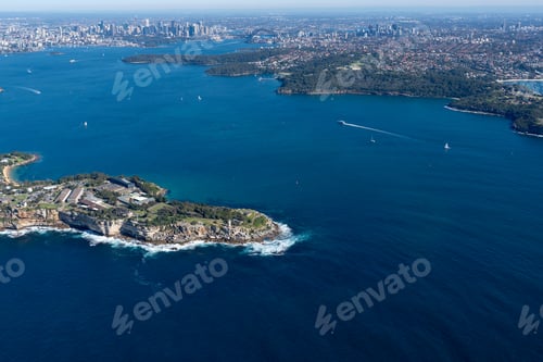 Preview: View from above of Sydney surrounded by Sydney Harbour
