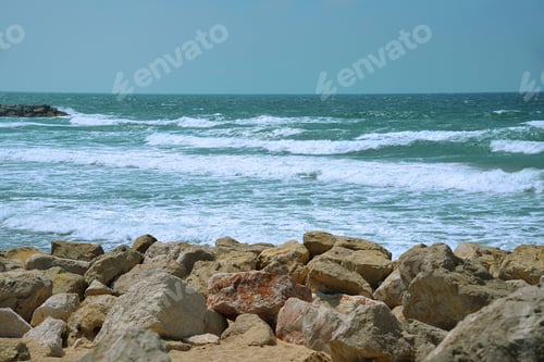 Preview: soft wave of the sea on the sandy beach. holidays and relaxation by the sea