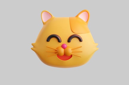 Preview: Smiling cartoon cat face