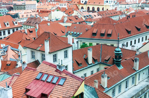 Preview: Red tiled roofs in the old town of Prague
