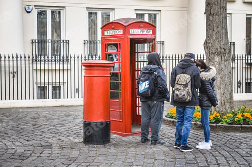 Preview: People visit Thames Embankment in London, UK. Street view, United Kingdom
