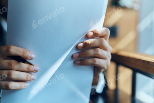 Preview: Work desk man holding documents office finance lifestyle official
