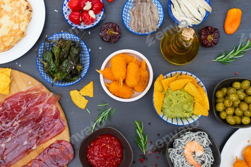 Preview: Table with spanish tapas