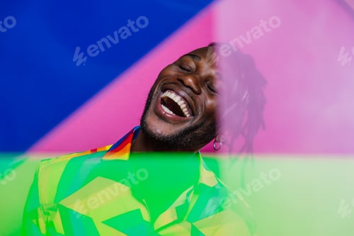 Preview: Artistic portrait with gel lights