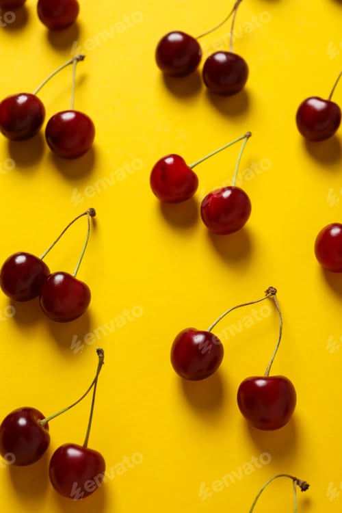 Preview: Concept of fresh summer food - delicious cherry