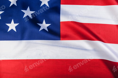 Preview: Beautifully waving star and striped American flag