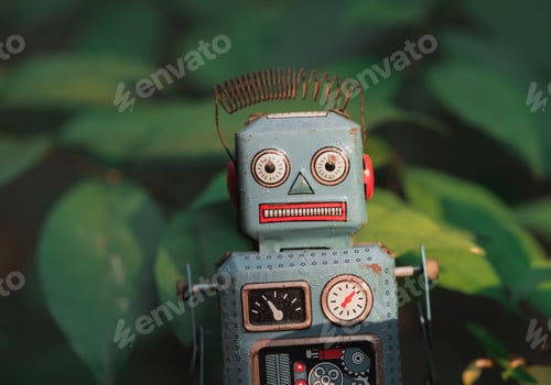 Preview: Vintage retro robot tin toy