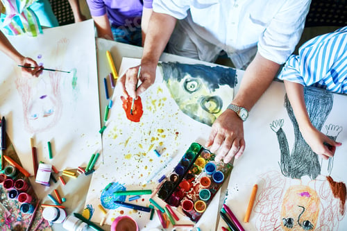 Preview: Childrens Paintings in Art Class