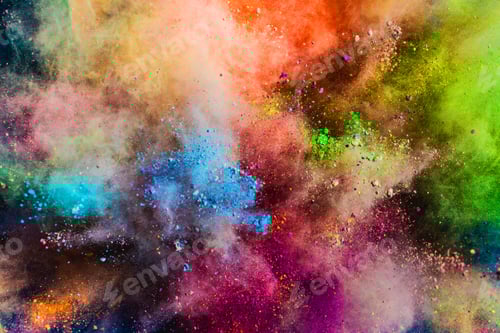 Preview: Colorful powder splashing in the air.