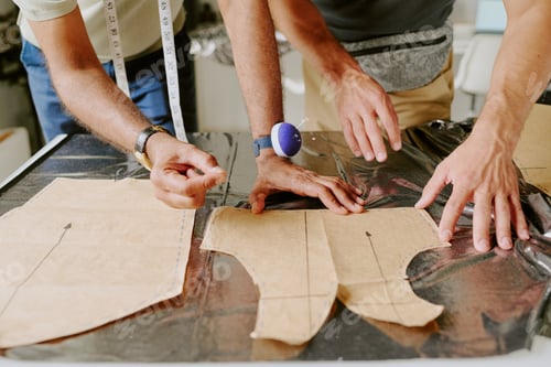 Preview: Unrecognizable Hands Holding Stencil